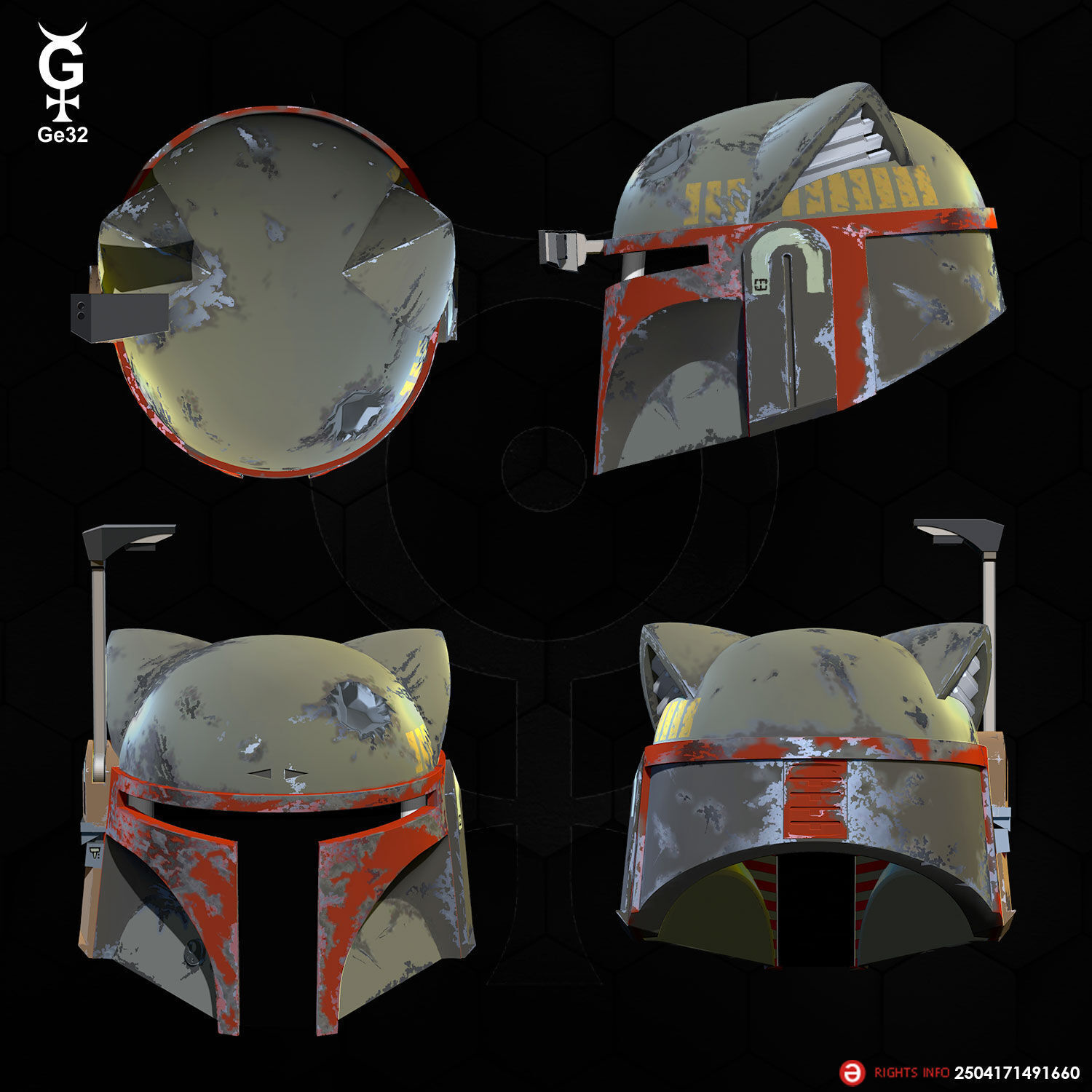 BOBA FETT CAT - Helmet 3D print model_2