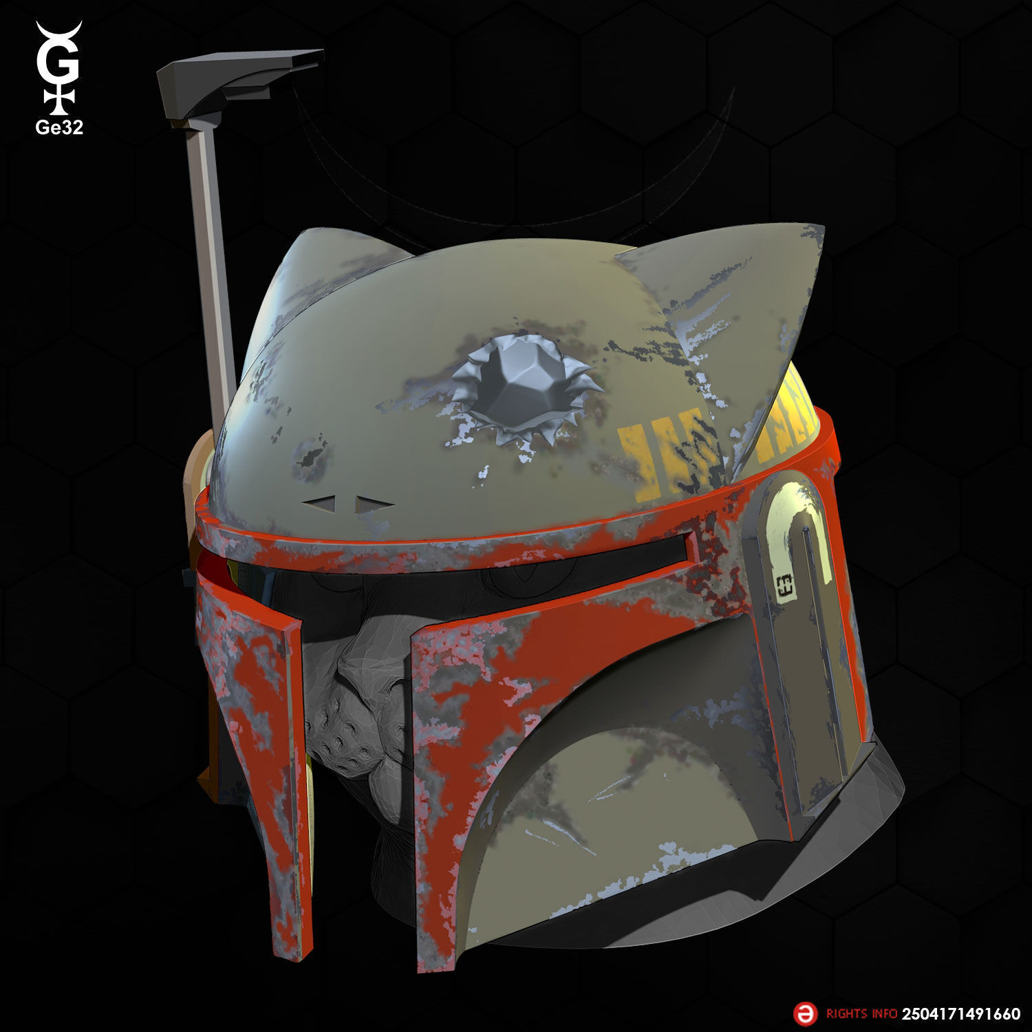 BOBA FETT CAT - Helmet 3D print model_4
