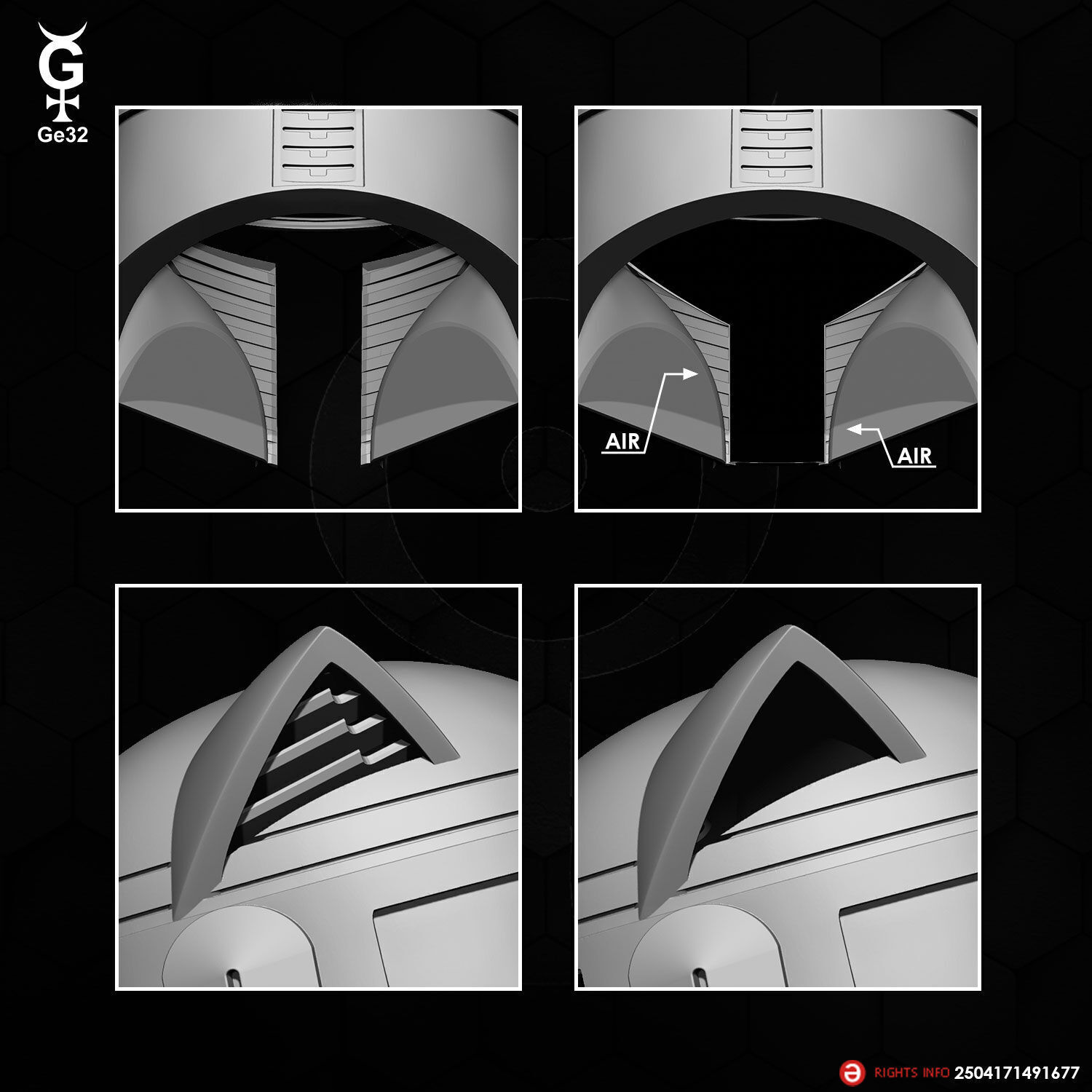 JANGO FETT CAT - Helmet 3D print model_6