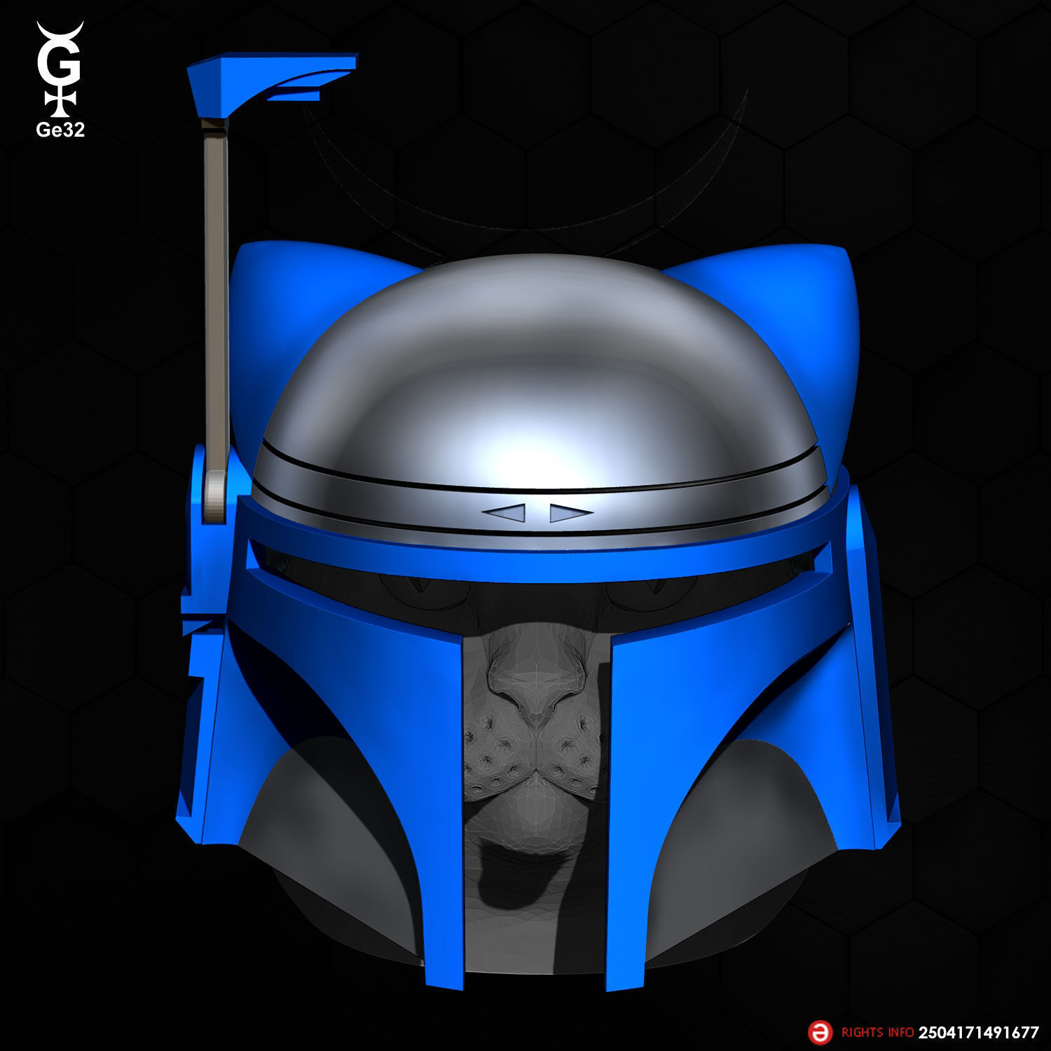 JANGO FETT CAT - Helmet 3D print model_3