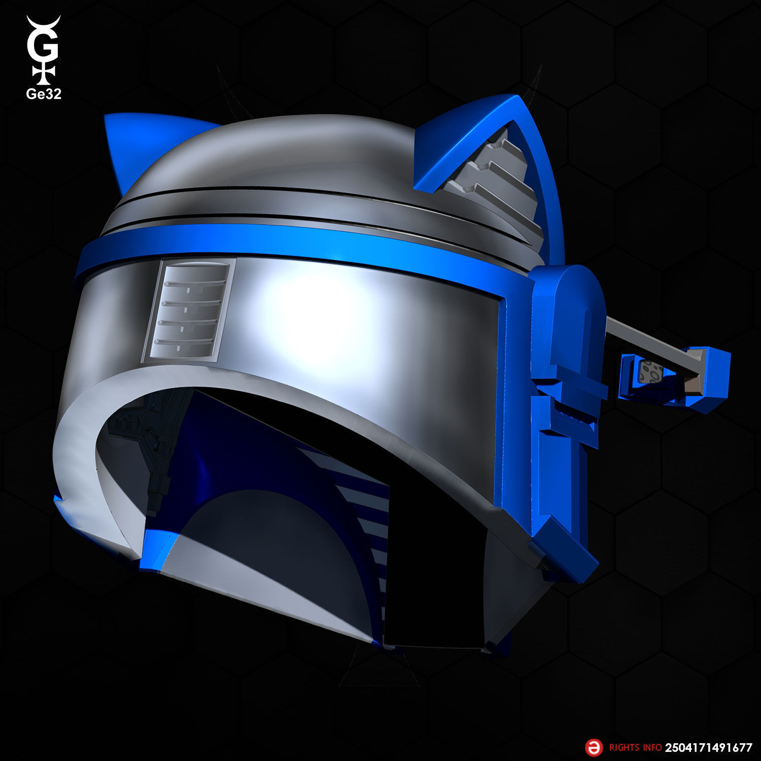 JANGO FETT CAT - Helmet 3D print model_1