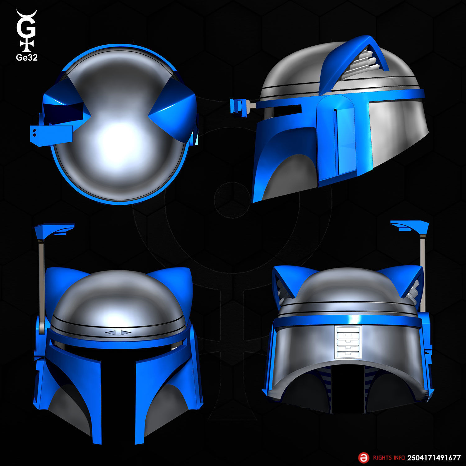 JANGO FETT CAT - Helmet 3D print model_2
