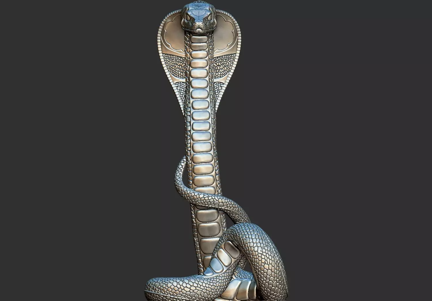 Snake Ancient Egyptian Pharaoh Style  STL 3D Printable Model 3D print model_0