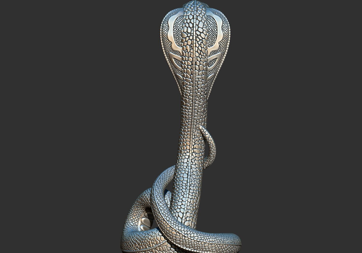 Snake Ancient Egyptian Pharaoh Style  STL 3D Printable Model 3D print model_1