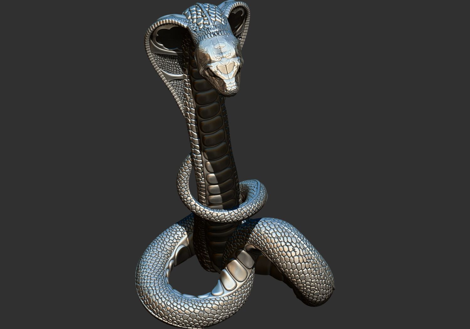 Snake Ancient Egyptian Pharaoh Style  STL 3D Printable Model 3D print model_2