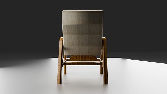 Mid-Century Modern Armchair Low-poly 3D model