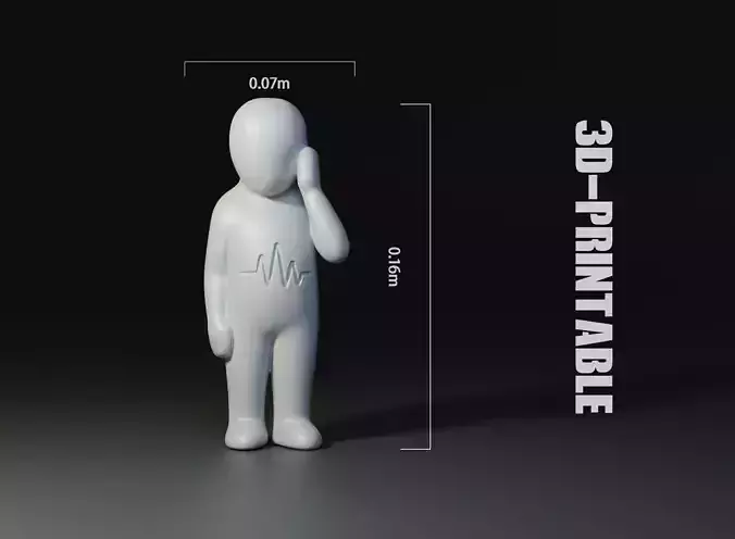 minimal sad 3dprint miniature