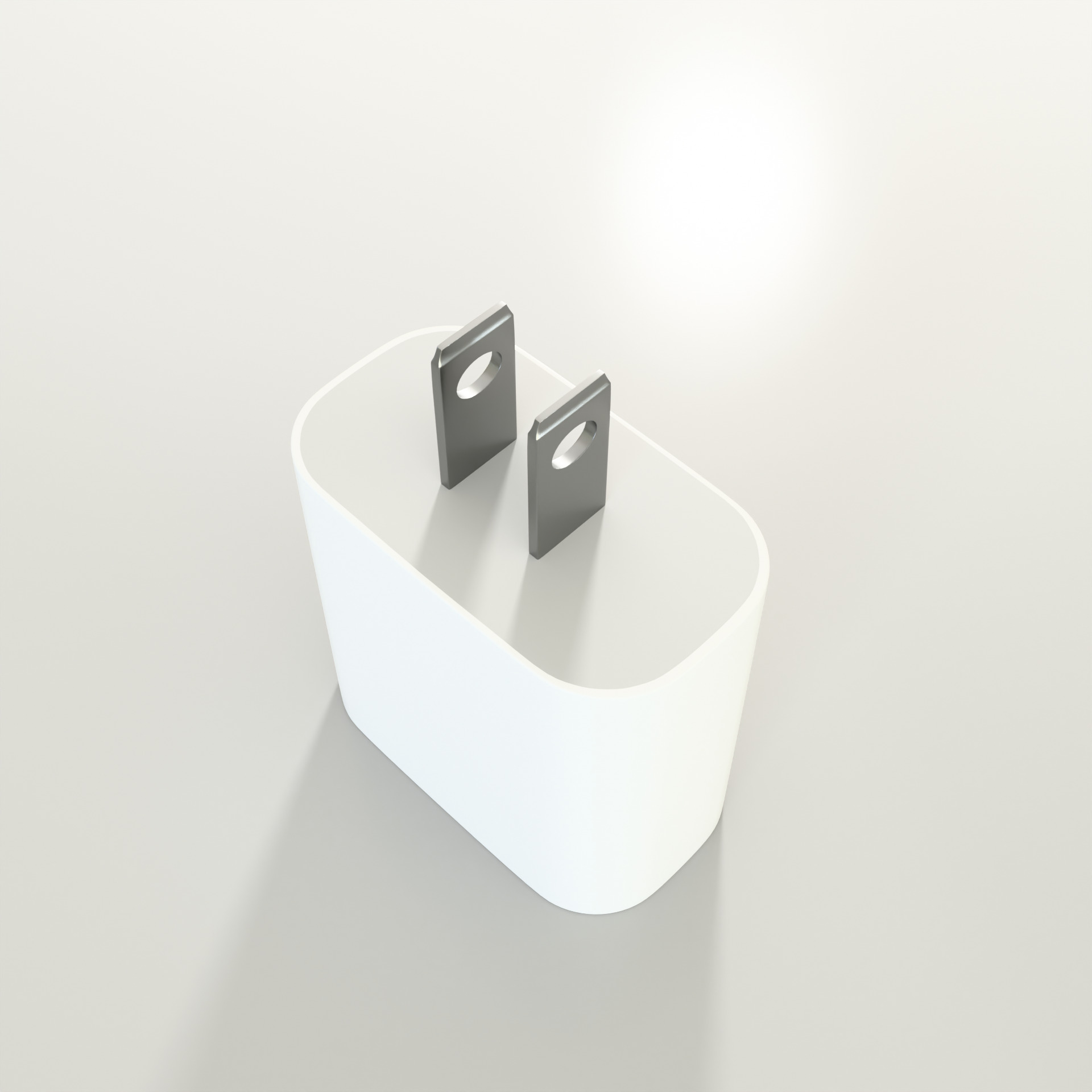 Apple iPhone charger Low-poly 3D model_4