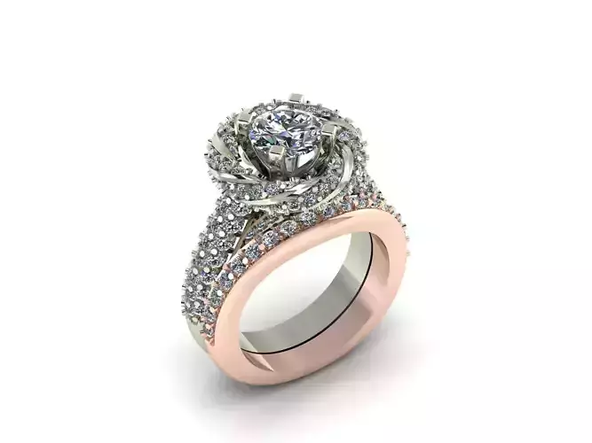 Engagement Ring and Band