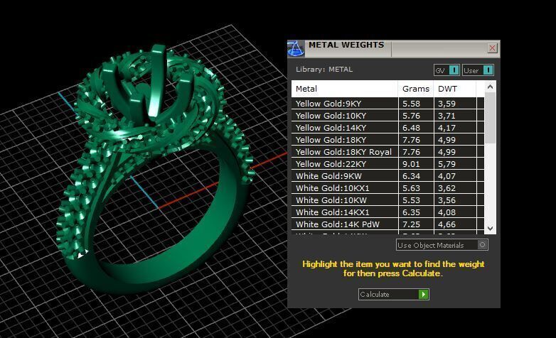Engagement Ring and Band 3D print model_13