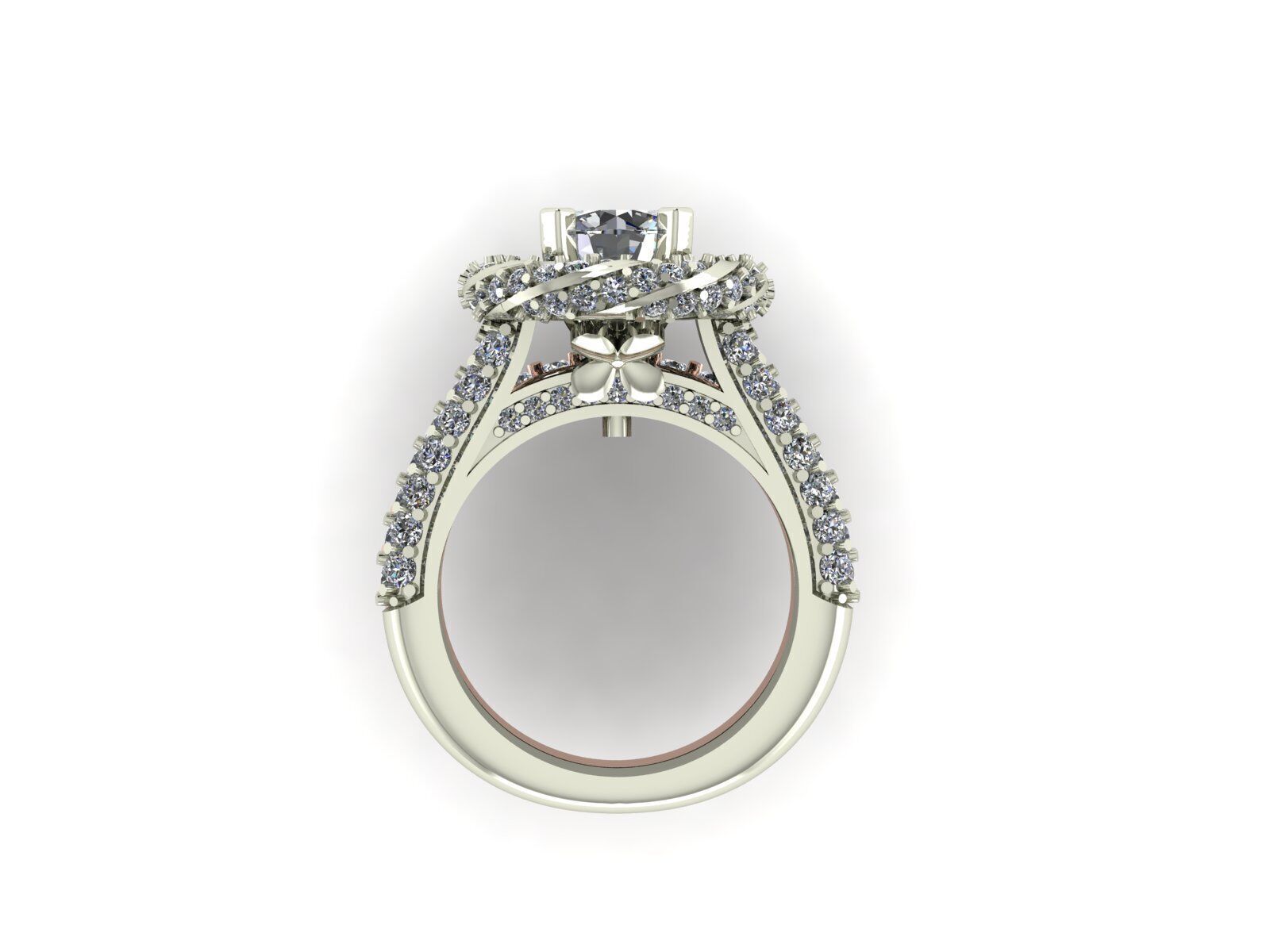 Engagement Ring and Band 3D print model_6