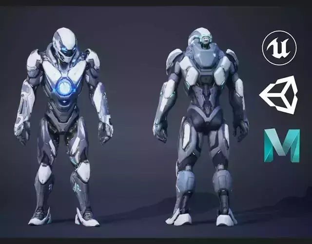 Humanoid Robot 1 Low-poly 3D model