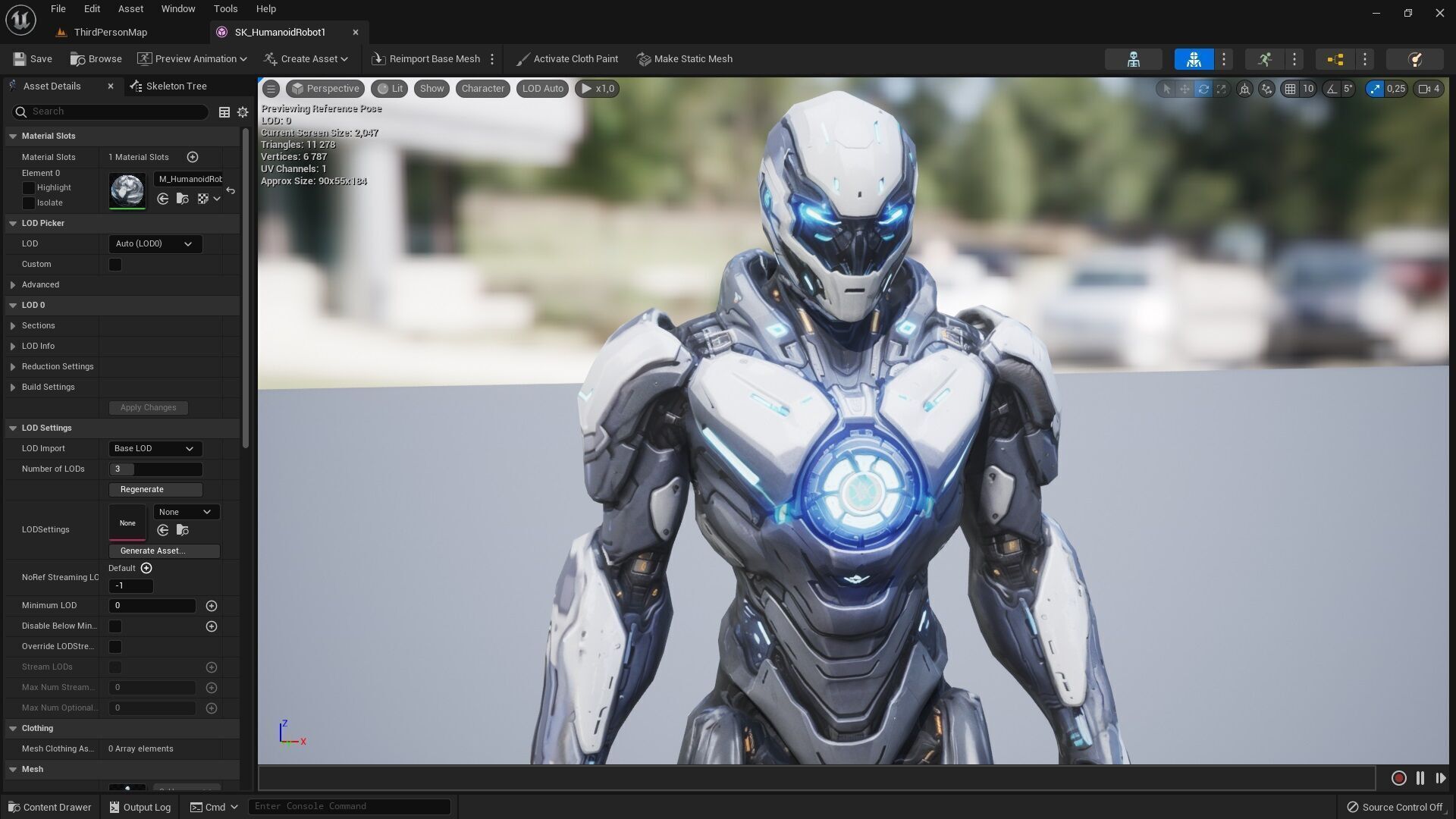 Humanoid Robot 1 Low-poly 3D model_3
