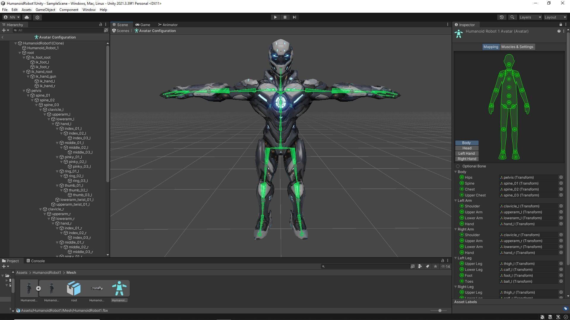 Humanoid Robot 1 Low-poly 3D model_10