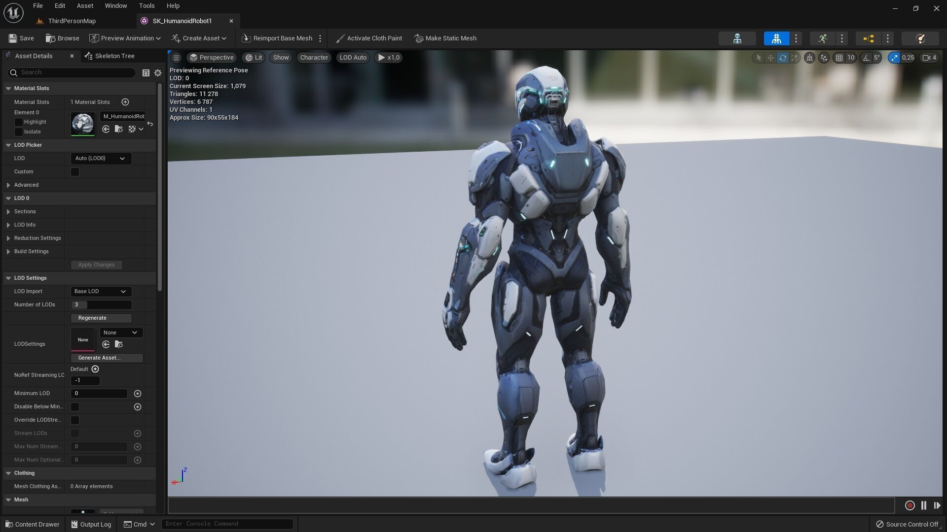 Humanoid Robot 1 Low-poly 3D model_5