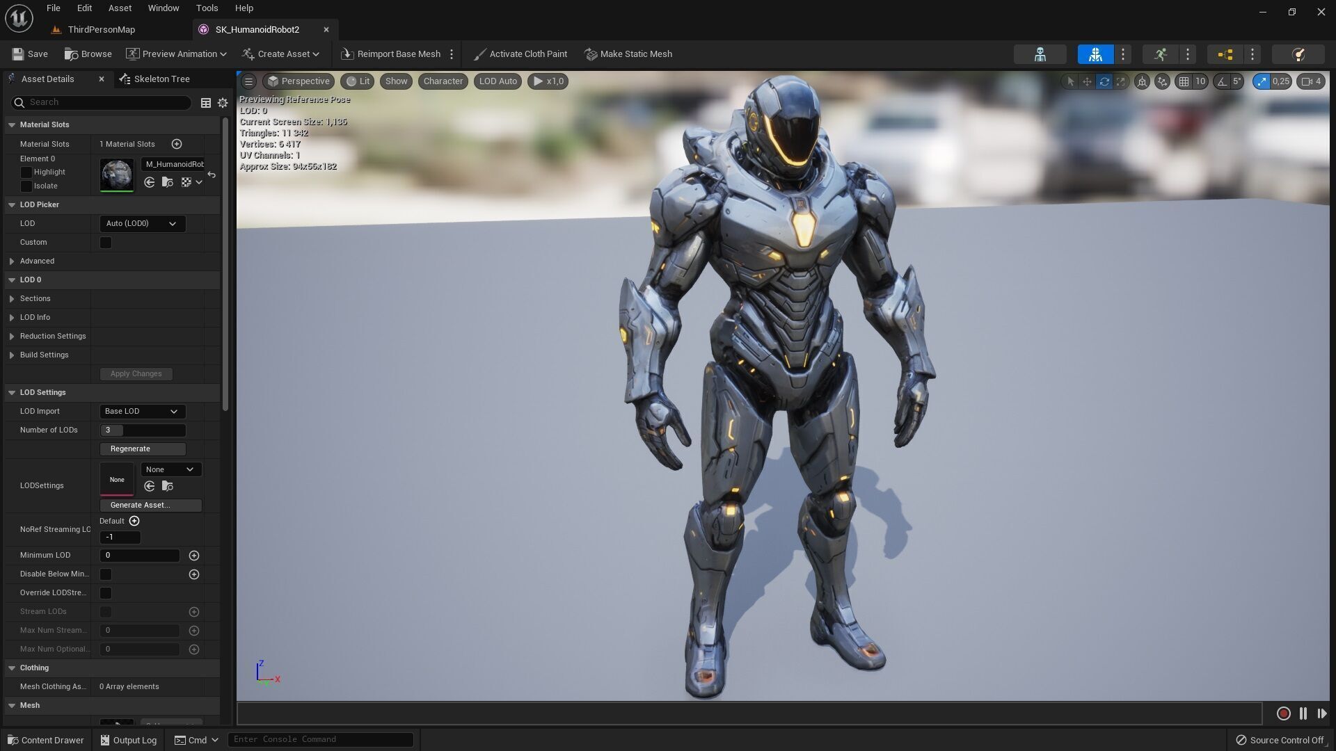 Humanoid Robot 2 Low-poly 3D model_4