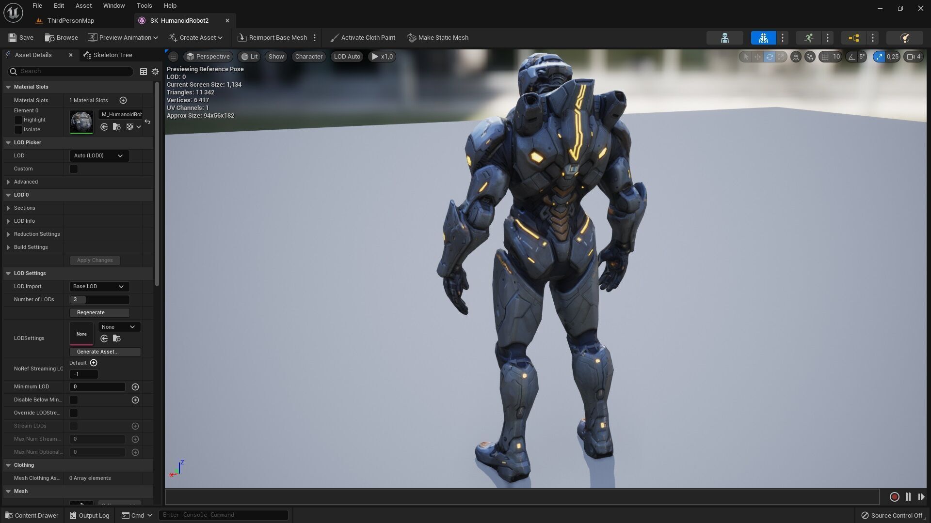 Humanoid Robot 2 Low-poly 3D model_5