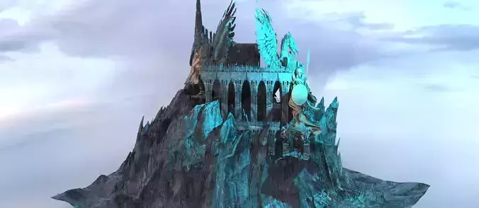 Zeus Warden shield mountain cliff 