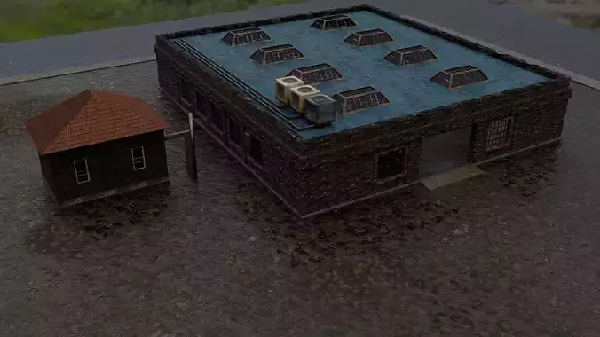 Warehouse building 3D model
