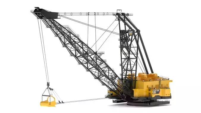 CAT Draglines 8200 Heavy Duty Excavator Mining Equipment 3D model