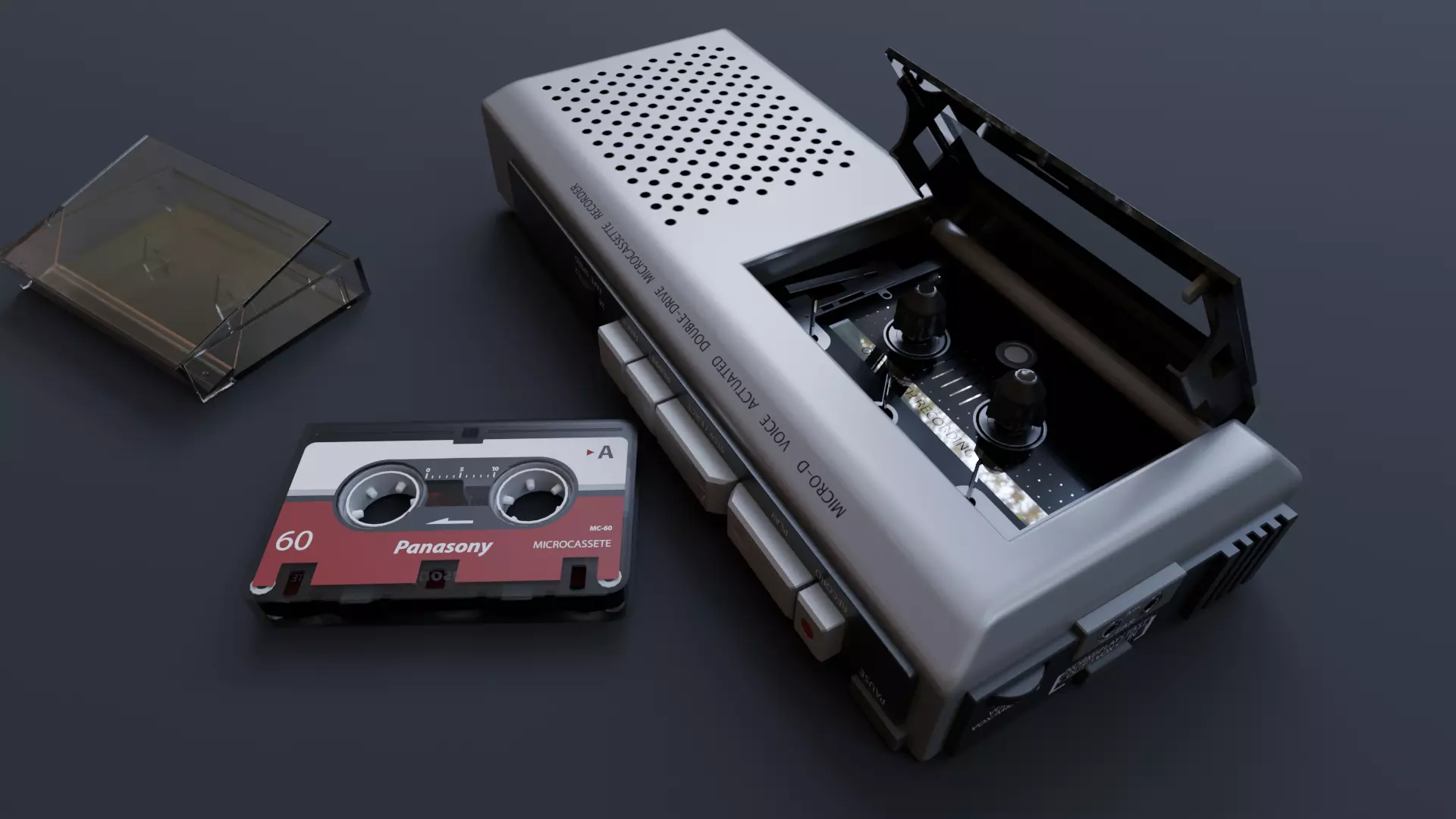 Hand Recorder Low-poly 3D model_0