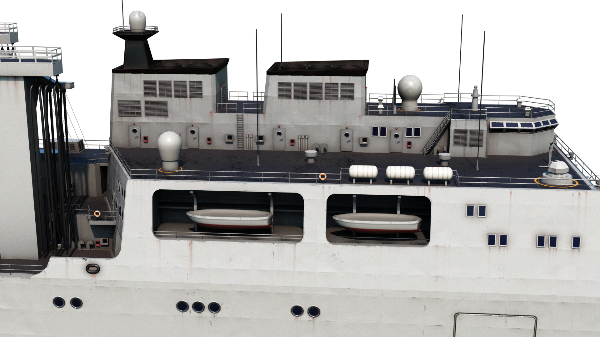 Chinese Navy Type 901 Replenishment Ship PLAN 901Class Low-poly 3D model_8