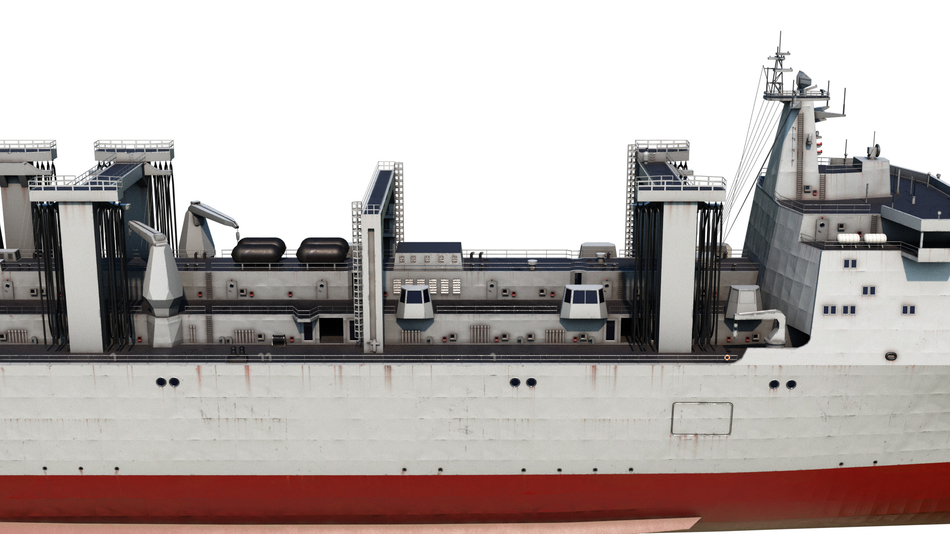 Chinese Navy Type 901 Replenishment Ship PLAN 901Class Low-poly 3D model_6