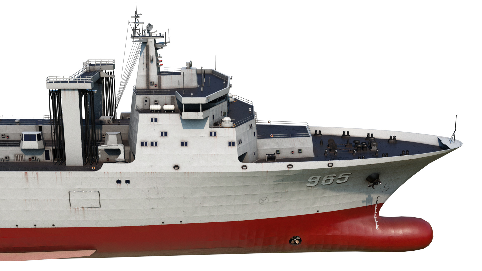 Chinese Navy Type 901 Replenishment Ship PLAN 901Class Low-poly 3D model_5