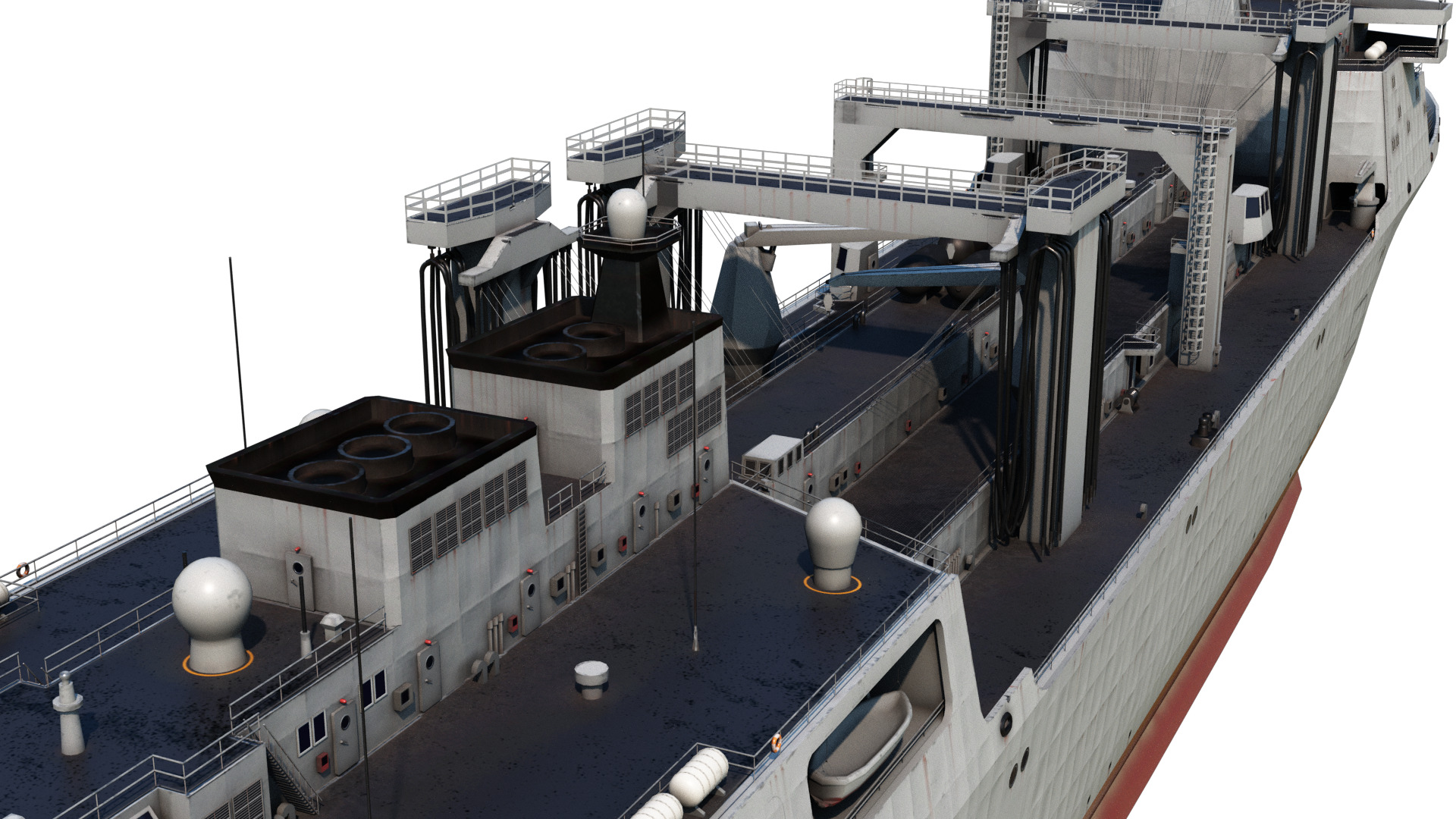 Chinese Navy Type 901 Replenishment Ship PLAN 901Class Low-poly 3D model_10