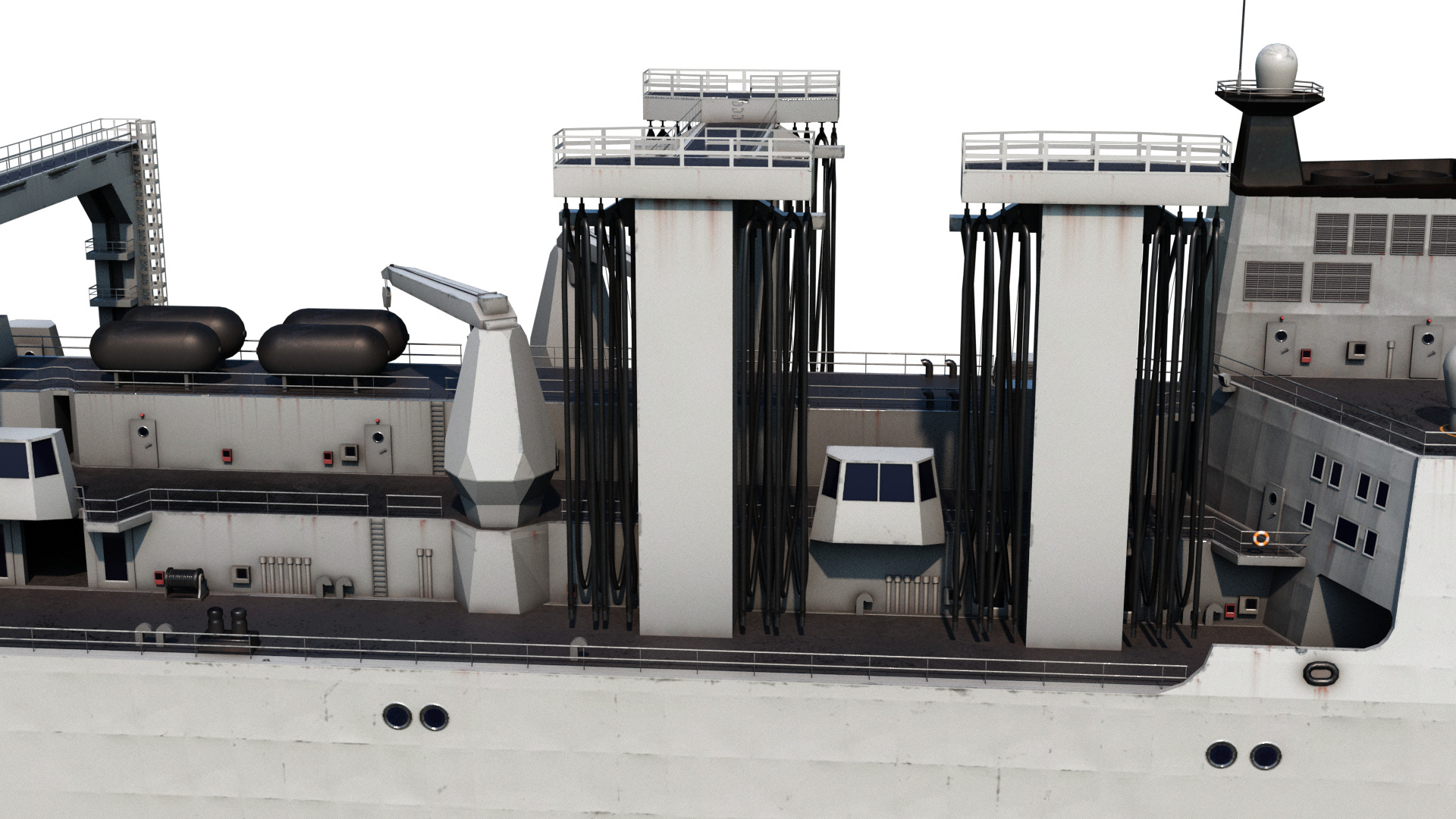 Chinese Navy Type 901 Replenishment Ship PLAN 901Class Low-poly 3D model_7