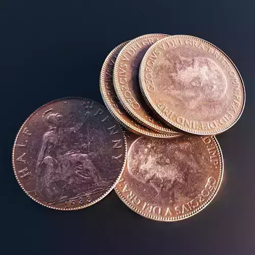 British half penny coin