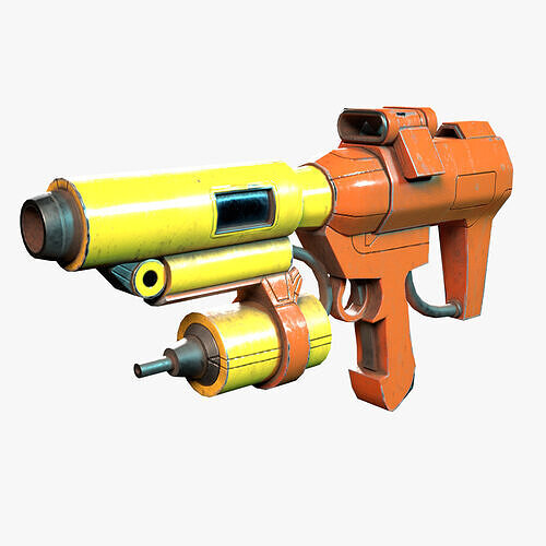 Paintball Gun Low-poly 3D model