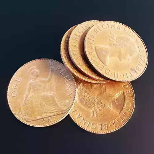 British penny coin