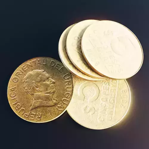 Uruguayan pesos coin