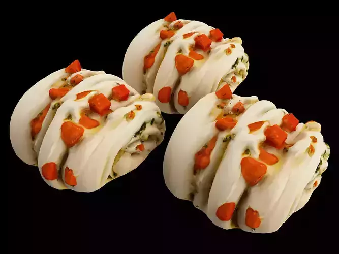 Chinesepastry Low-poly 3D model