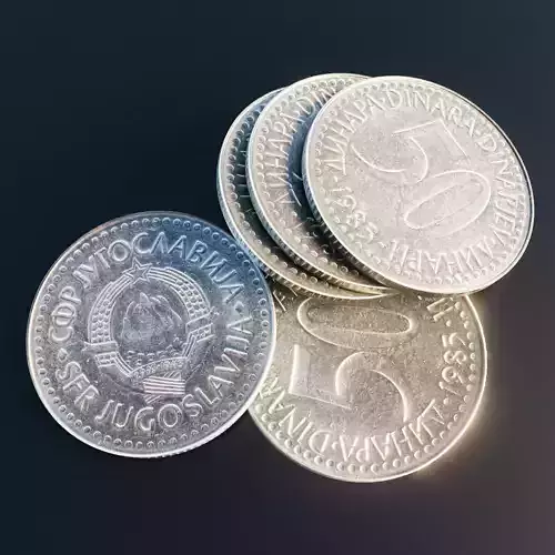 Yugoslavian 50 Dinara coin 