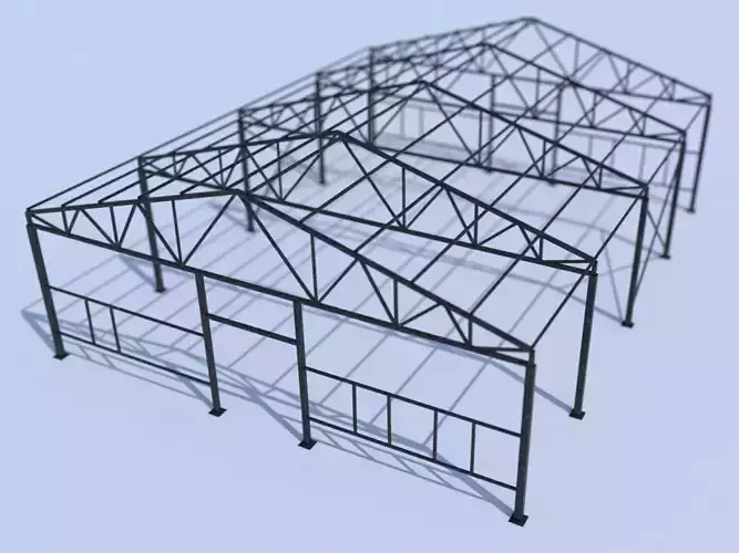 3D Model of Metal Structure Frame MK2