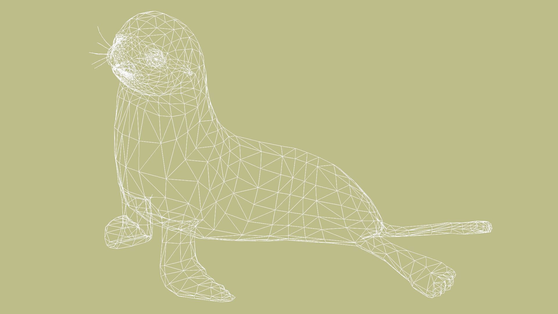SEAL RIGGED ANIMATED 3 Low-poly 3D model_11