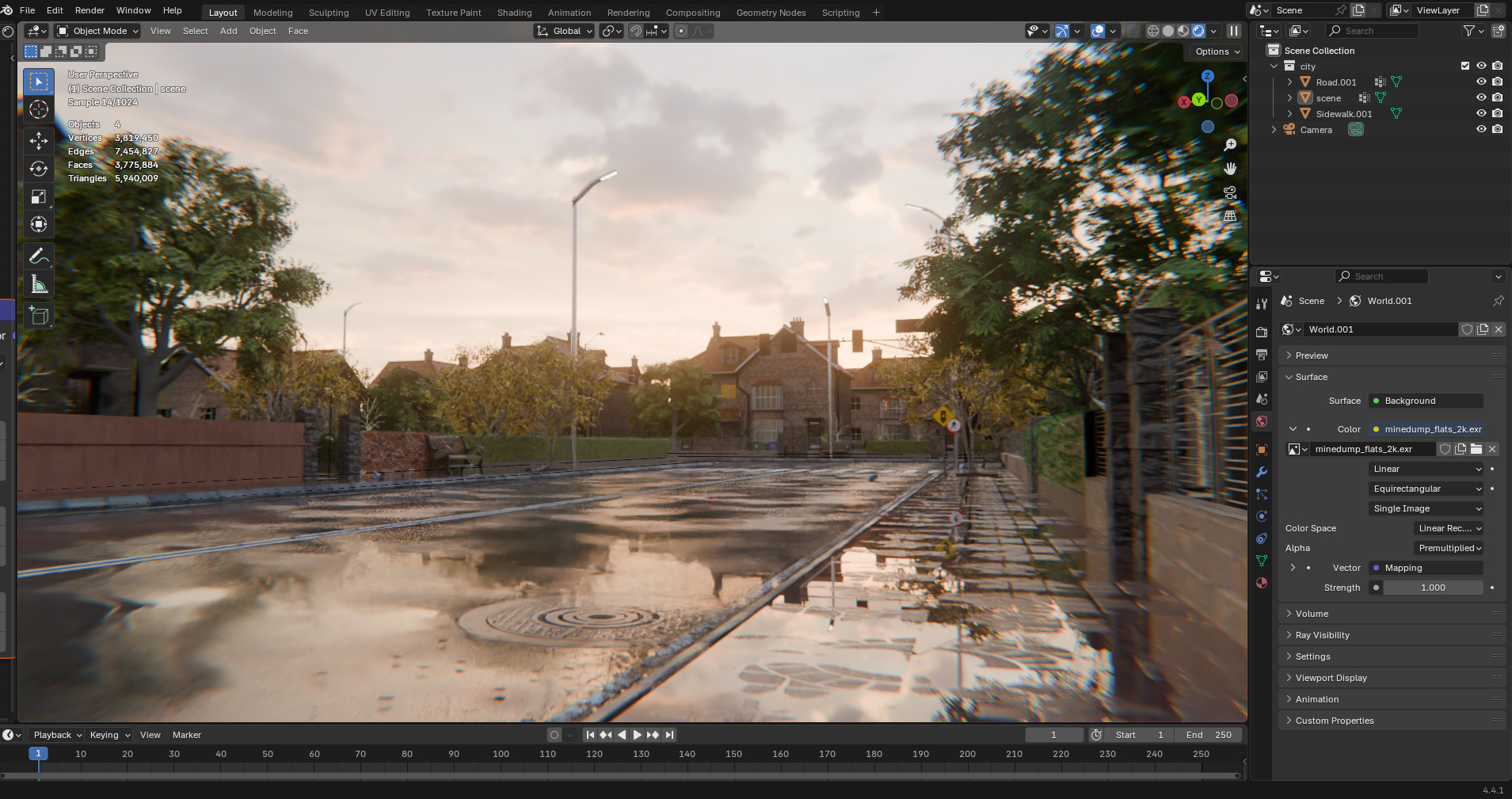 European Suburban Street Scene 3D model_20