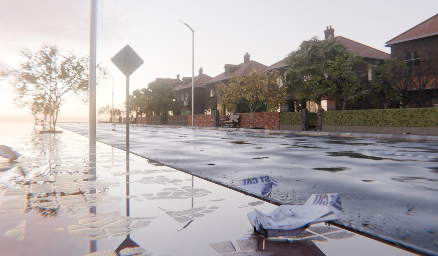 European Suburban Street Scene 3D model_14