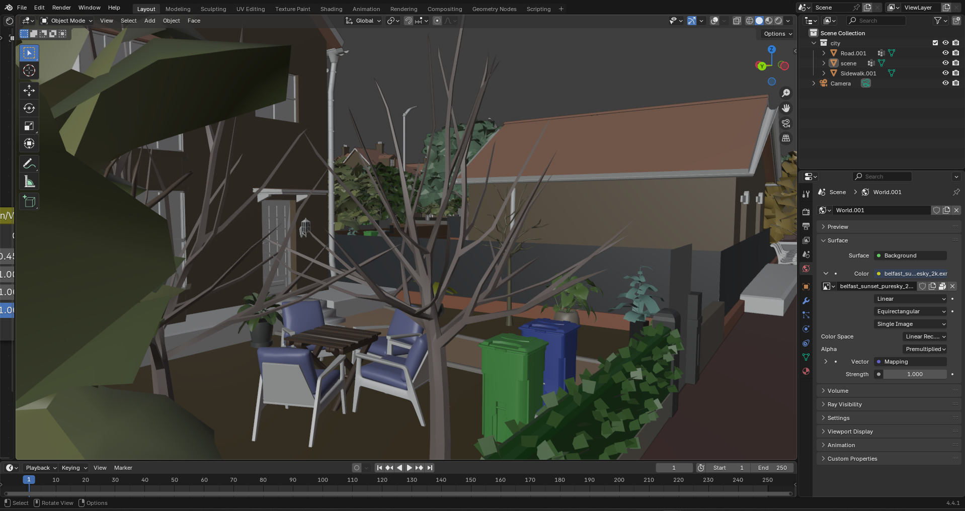 European Suburban Street Scene 3D model_31