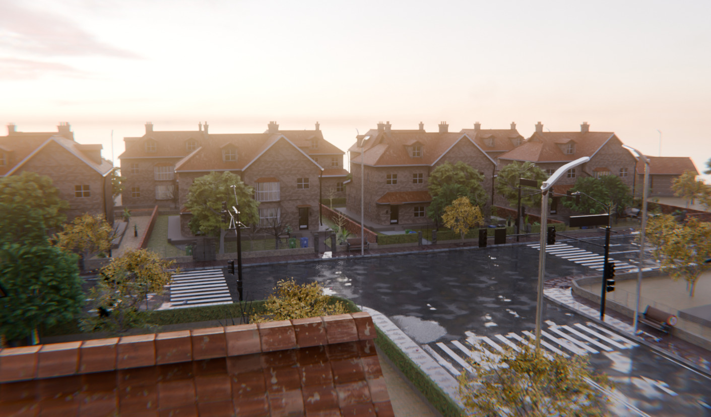 European Suburban Street Scene 3D model_15