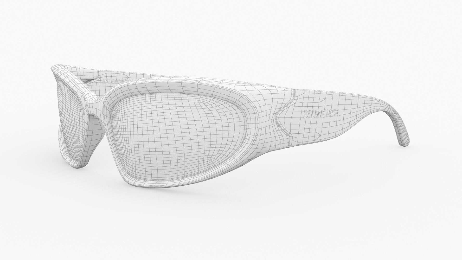 BALENCIAGA BB0157S 001 Sunglass 3D model_12
