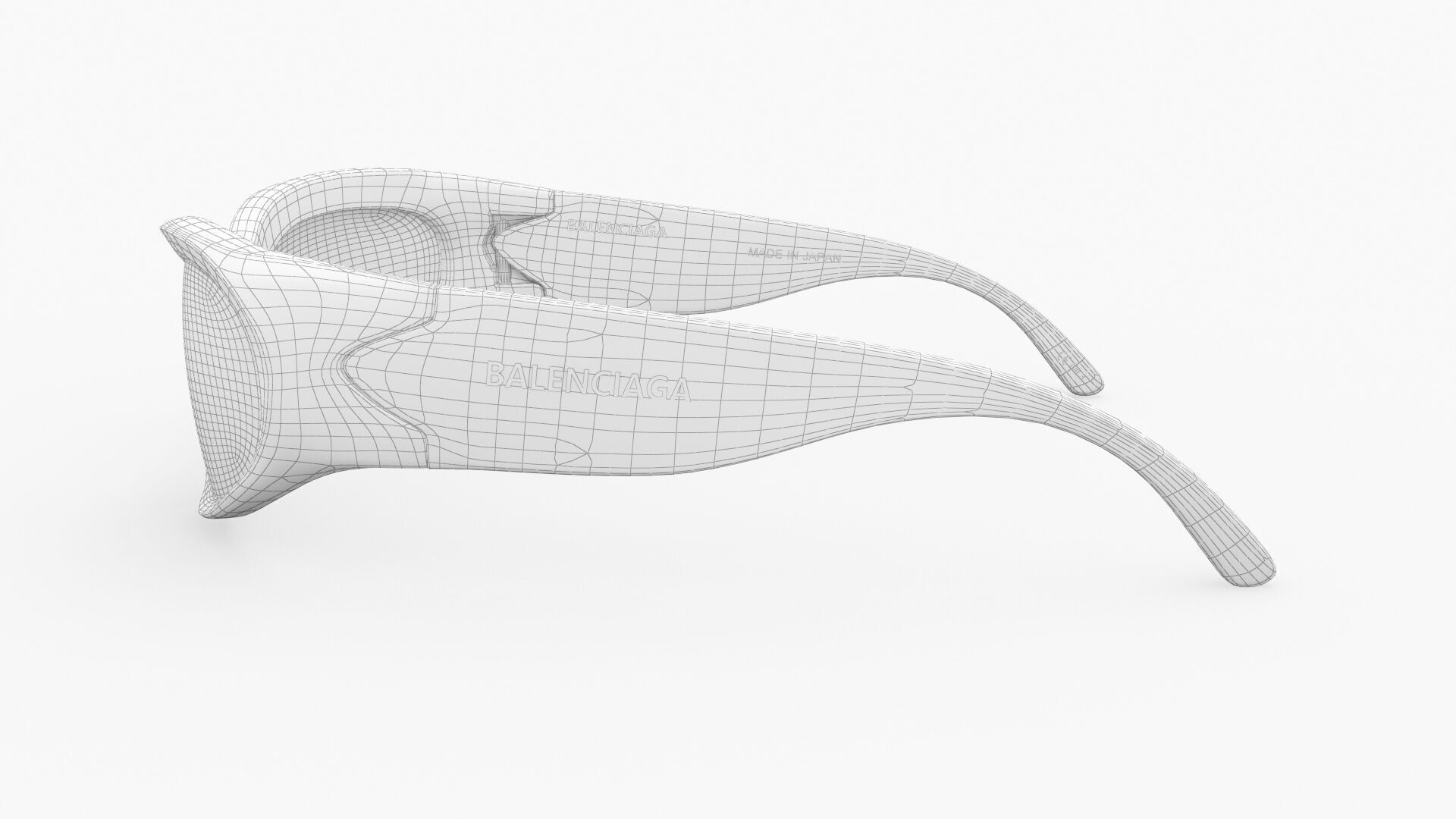 BALENCIAGA BB0157S 001 Sunglass 3D model_10