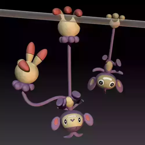 Pokemon Aipom Ambipom 3D print model