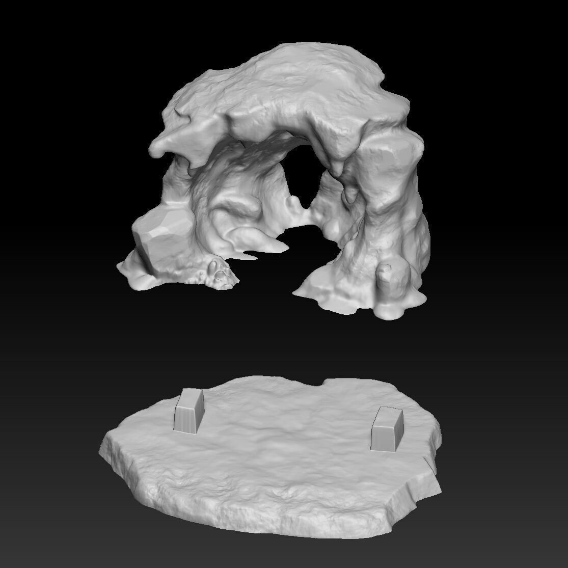 Pokemon Diorama Cave 3D print model_3