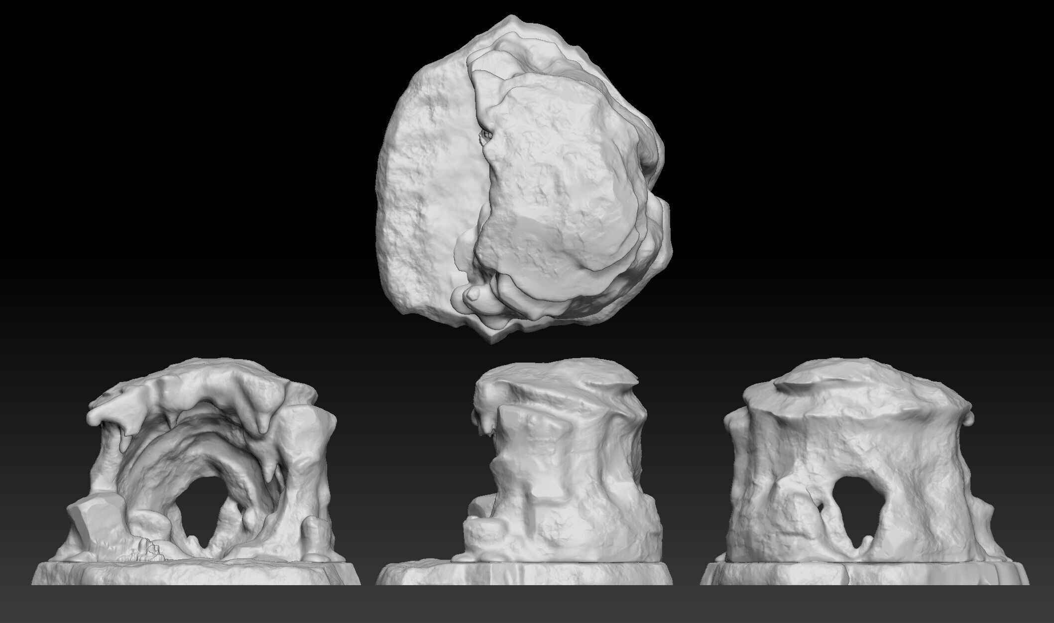 Pokemon Diorama Cave 3D print model_2