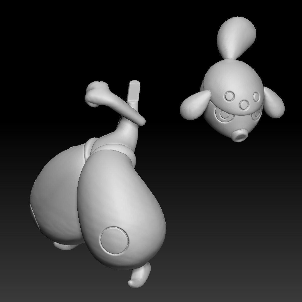 Pokemon Meditite Medicham 3D print model_4