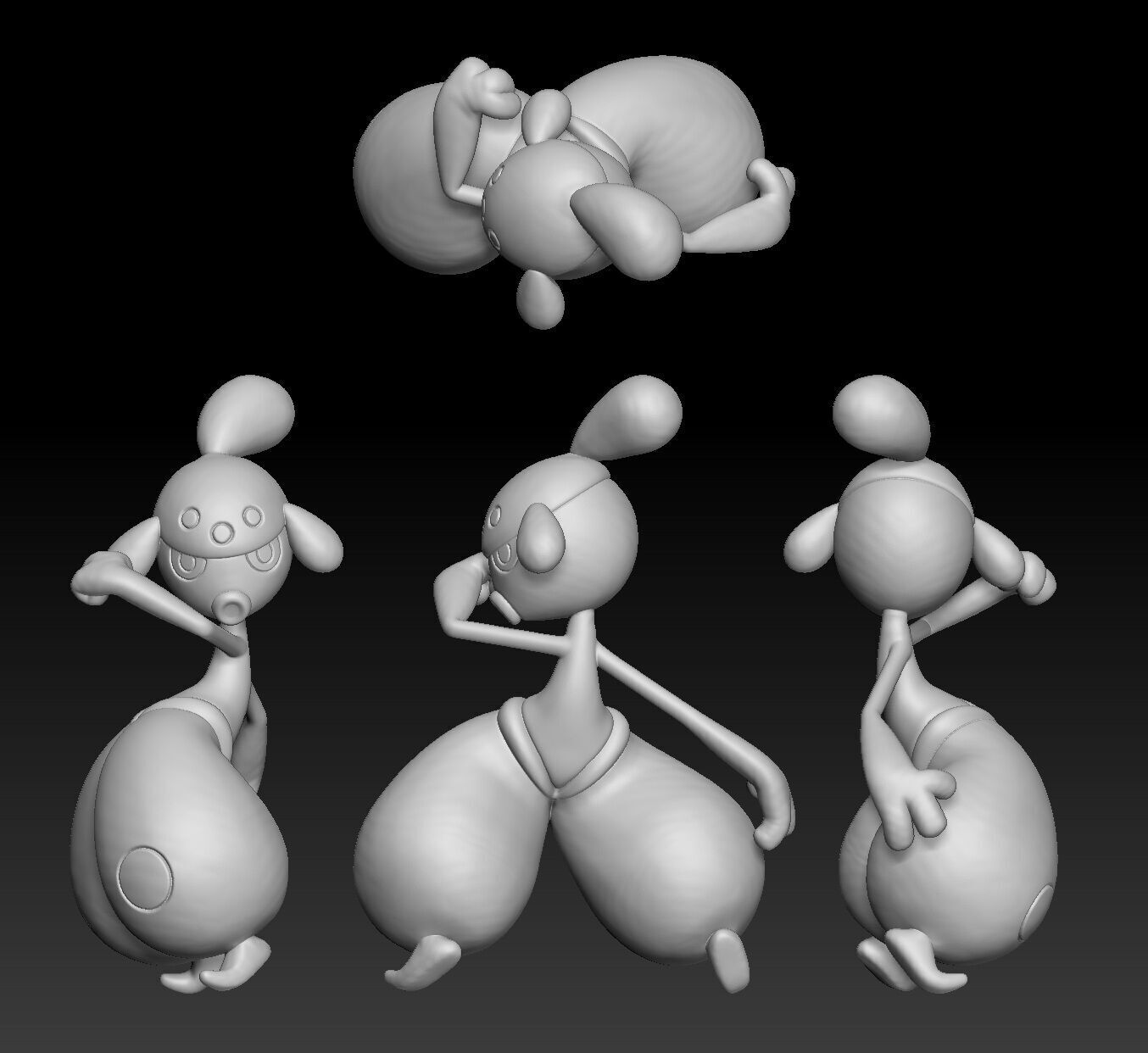 Pokemon Meditite Medicham 3D print model_2