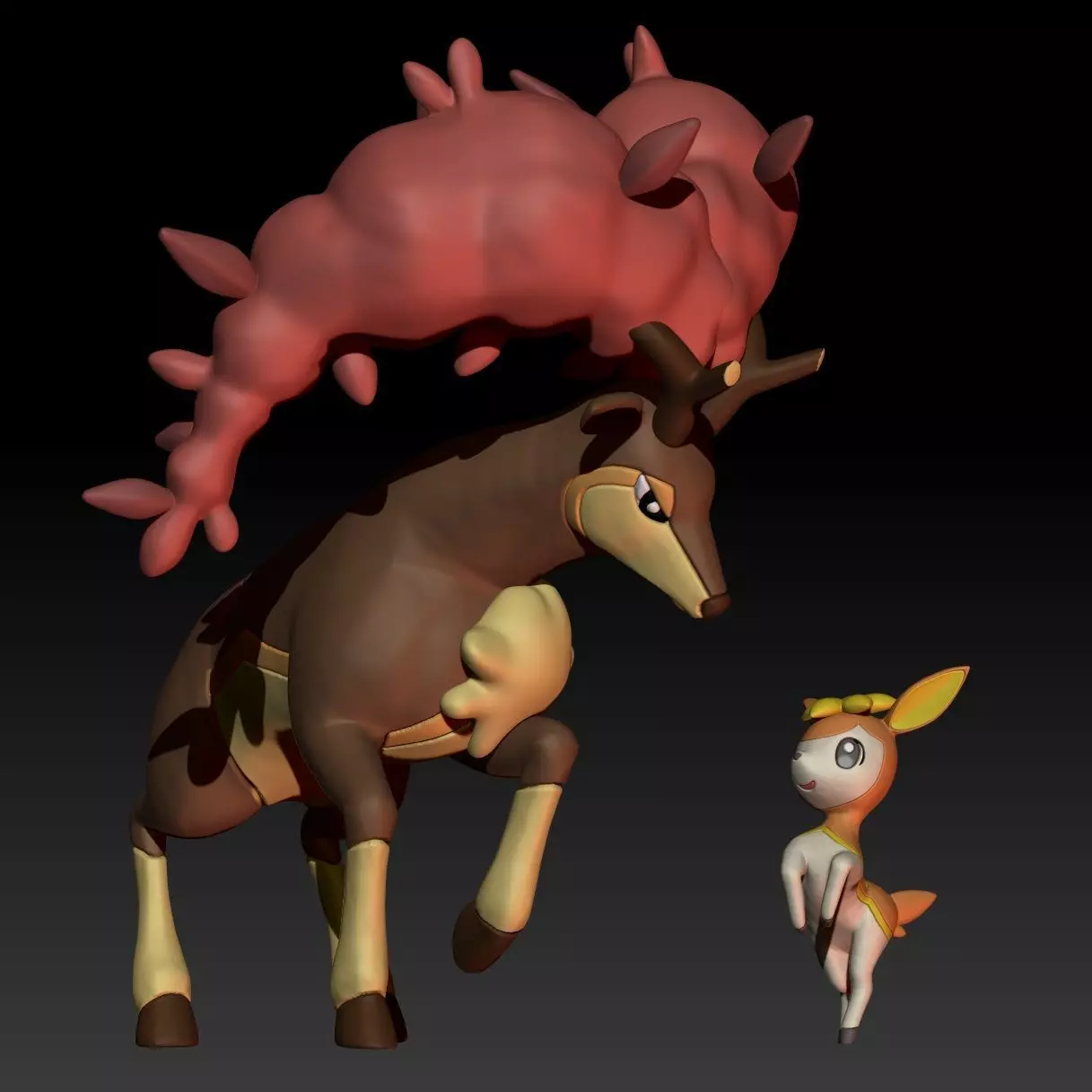 Pokemon Deerling Sawsbuck Autumn 3D print model_0